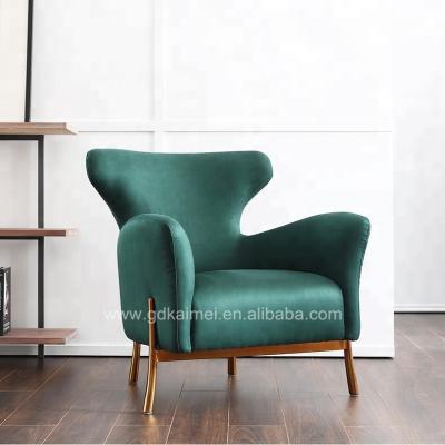 China Fabric With Steel Base Hot Sale Armchair Velvet Luxury Accent Chair For Home Used for sale