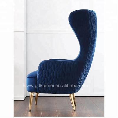 China Velvet Fabric With Steel Legs Competitive Price French Bistro Chairs For Relaxing for sale