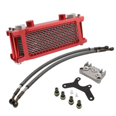 China Dirt Bike Motorcycle Oil Cooling Cooler Radiator Assembly Kit For 125Cc 140Cc Aluminum Horizontal Engine Atv With Oil Cooler Moto OC143 OC143 for sale