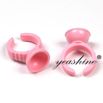 China Beauty Care Makeup Tools Glue Holder Disposable Eyelash Extension Tattoo Plastic Ring Ink Cups for sale