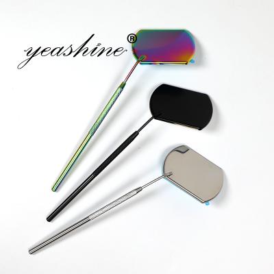 China Face Make Up High Quality Color Rectangular Eyelash Mirror Hot Sale Stainless Steel Eyelash Extension Mirror for sale