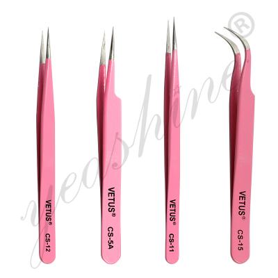 China Beauty Care Makeup Tools Gold Applicator Private Label Custom Standard Curved Lash Single Extension Volume Eyelash Tweezers for sale