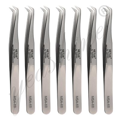 China Beauty Care Makeup Tools Customized Professional Logo Stainless Steel Lash Applicator Lift Pad Eyelash Tweezers Set for sale