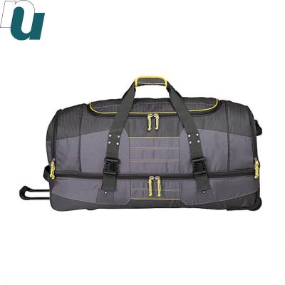 China Sierra Straight High Fleece Duffle Luggage Wheel Polyester Trolley Travel Club Bag for sale