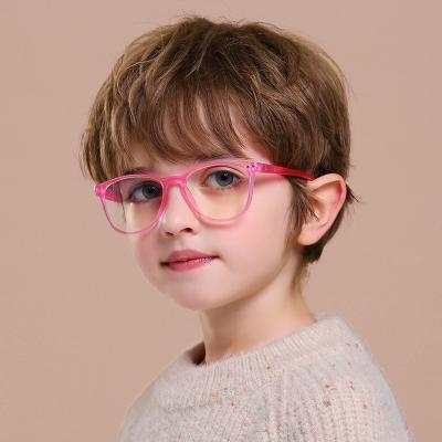 China High Quality 2021 New Fashion Children's TR90 Glass Eye Glasses Spring Light Anti-blue Legs Kids Optical Glasses for sale