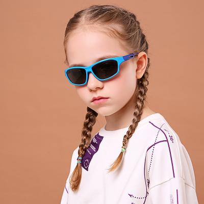 China High quality new children's sports polarized sunglasses silicone frame kids outdoor riding sunglasses for sale