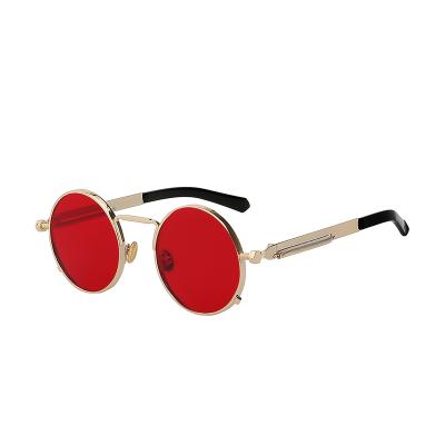 China Fashion Sunglasses Shape Design Copper Vintage Glasses Round Retro Sunglasses Frame Sunglasses for sale