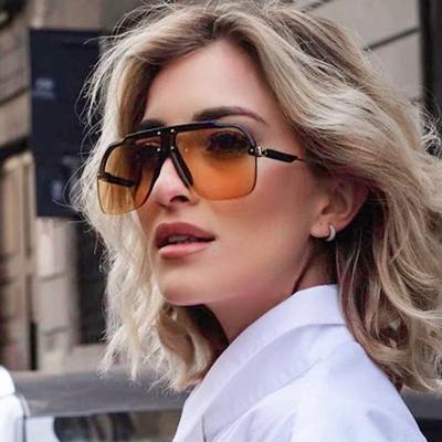 China High Quality Fashion Big Frame Sunglasses Ladies Half Frame Sunglasses Fashionable Metal Frame Sunglasses for sale