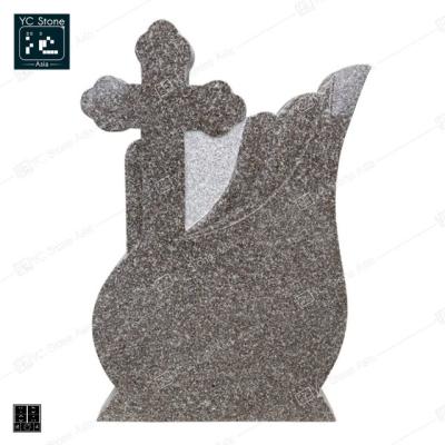 China Low Price Modern Romania Style Vietnam Headstones Monuments China Carved Granite Marble Cross Headstone for sale