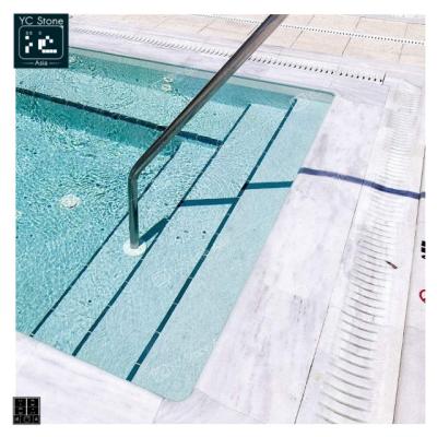 China Modern Outside Decorative Natural Marble And Granite Stone Estate Style Square Modern Blue Mosaic Tile For Swimming Pool for sale