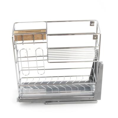 China Viable New Product Wall Mounted Kitchen Organization Storage Shelving Rack Stainless Steel Kitchen Seasoning Storage for sale