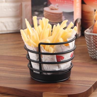 China Sustainable High Quality Stainless Steel Mini French Table Fry Baket Serving Basket for sale