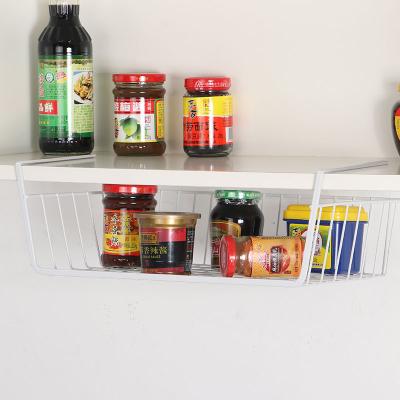 China Viable Hot New Products Wall Mounted Spice Rack Storage Kitchen Corner Shelf Basket for sale