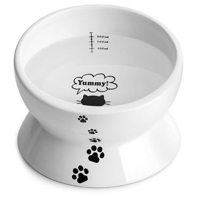 China Viable Wholesale High Quality Volume Customize White Ceramic Feeder Cat Food Bowl Dog Water Feeding Bowls for sale