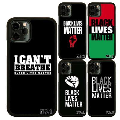 China 100% Eco-Friendly Phone Case BLM I Can't Breathe Luxury Black TPU+PC Phone Case For iPhone 12 8 8Plus 11 11Pro 11ProMax SE2020 Case for sale