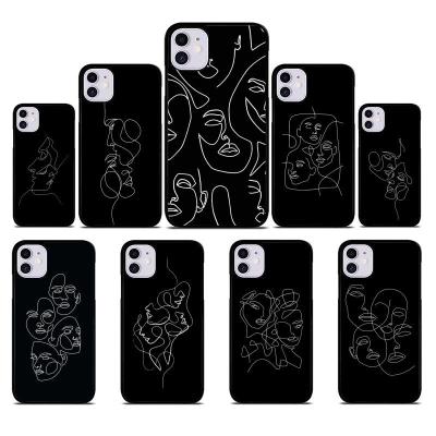 China Comfortable Personality Drawing Abstract Gesichter TPU+PC Phone Case For iPhone 12 12Pro 12Pro Max Case for sale