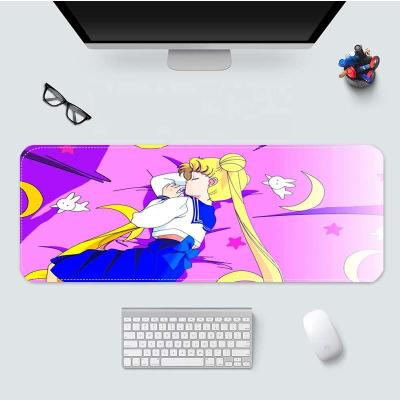 China High Quality Cusotmized Anime Sailor Moon New Design Silicone Desktop Anti-Slip Table Game Pad Size For 400x900x2mm for sale