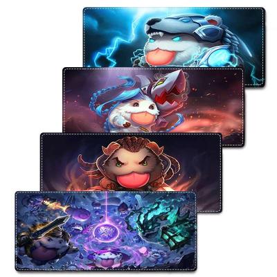 China Eco-Friendly Gaming Mousepad Heroes Poro Natural Rubber Anti-Slip PC Computer Gamer Mousepad Large Size For CS GO LOL Dota for sale