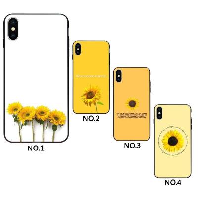 China Comfortable Aesthetic Sunflower Silicon Cell Phone Case For iPhone 12 for sale