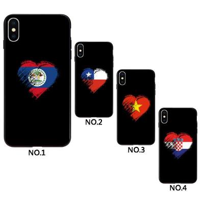 China Fanshion country flag black tpu shockproof cover for iphone 12 for sale