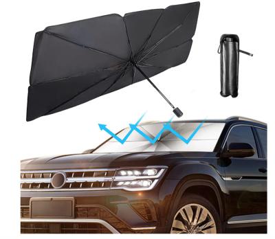 China Portable Sun Shade Umbrella Summer Promotion Foldable Car Windshield Sun Shade Umbrella, Car Sun Umbrella Block Heat UV for sale