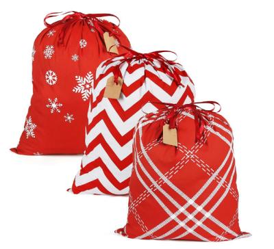 China Fashion Reusable Christmas Bags Gift Bag With Drawstring for sale