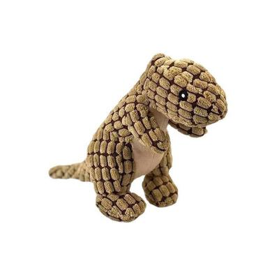 China Grinding Dog Toy Popular Squeaky Pet Plush Stuffed Animal Chew Dinosaurs Viable Pet Toys for sale