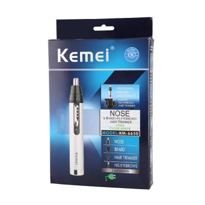 China 2021 Car Kemei KM-6650 Beard Best and Hot-selling Nose Trimmer Facial Hair Clippers Wholesale for sale