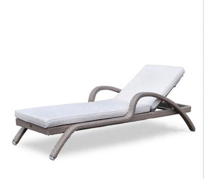 China Eco-friendly\UV Resistant\Water Proof\Weather Resistant Outdoor Beach Pool Rattan Furniture Lounge Chair with Adjustable Armrest and Backrest and Metal Frame for sale