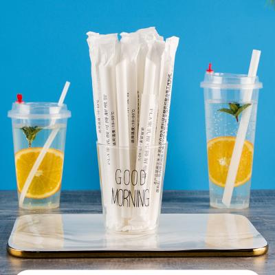 China Contemporary PLA Plastic Straw Corn Starch Disposable Degradable Drinking Straw for sale