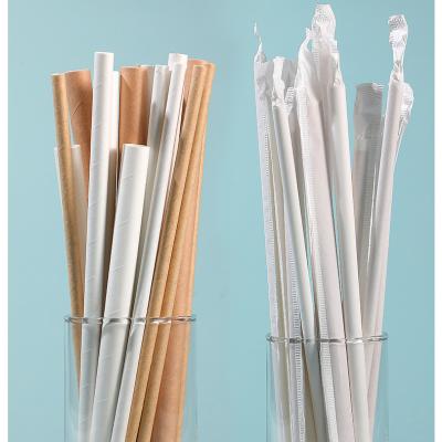 China Disposable Individually Wrapped Paper Straws Disposable Drinking Paper Straw for sale