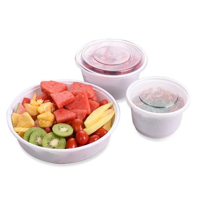 China Factory direct sale soup bowl disposable plastic food container with leak proof lids for sale