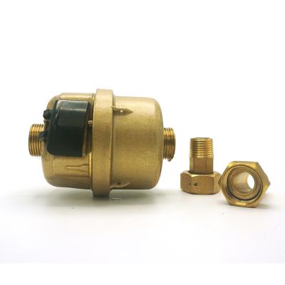 China High Accuracy High Quality 25mm Brass Body Dry Dial Volumetric Water Meter for sale