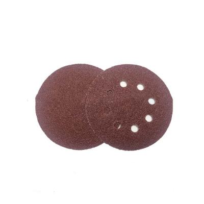 China 5 Inch Dry Grit 40 Abrasive Putty Round Sand Paper for sale