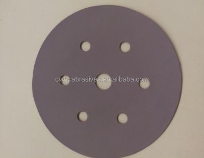 China Hot Sale 6 Inch 7 Holes Abrasive Round Sand CWH Automotive Paper Sanding Disc For Automobile for sale