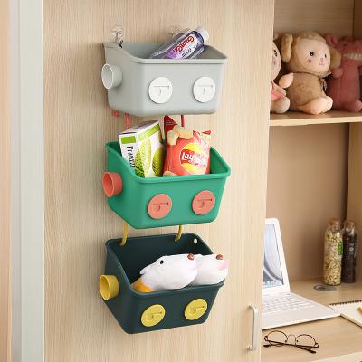 China Hot Sale 2021 Kitchen Bathroom Basket Creative High Quality Creative Practical Viable Storage Robot Shape Storage Basket for sale