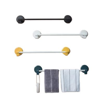 China Hot Selling Modern Simplicity 2Pcs Amazon Hotel Style Brushed Stainless Steel Bathroom Accessories Wall Mounted Simple Towel Rack Bar for sale