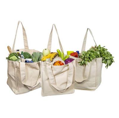 China 100% Eco Friendly Wholesale 100% Cotton Reusable Grocery Bags Eco Friendly for sale