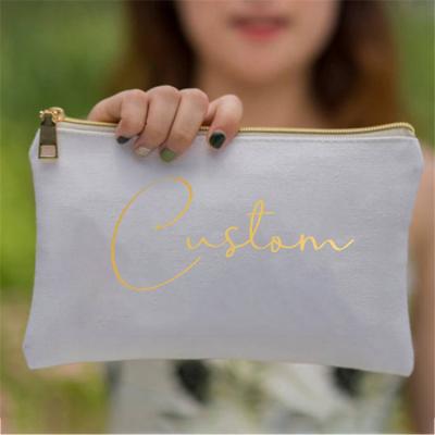 China Custom Printed Canvas Eyeshadow Canvas Eye Makeup Brush Cosmetic Bag for sale