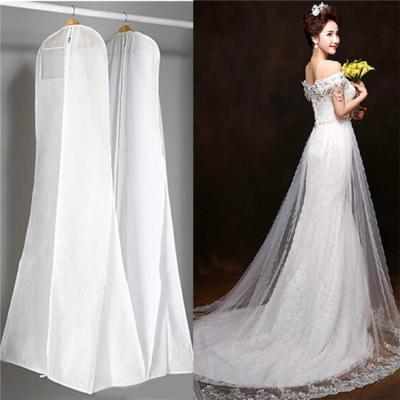 China White Customized Wedding Garment Bag Evening Dress Storage For Bridal Cover for sale