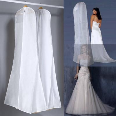 China Super Long Storage Non Woven Bridal Garment Bag With Guest Has A Clear Document Pocket for sale