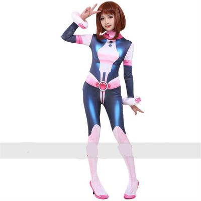 China Anime Eco-friendly Soft Material My Hero Academia OCHACO URARAKA Cosplay Tights One Piece Cosplay Costume for sale