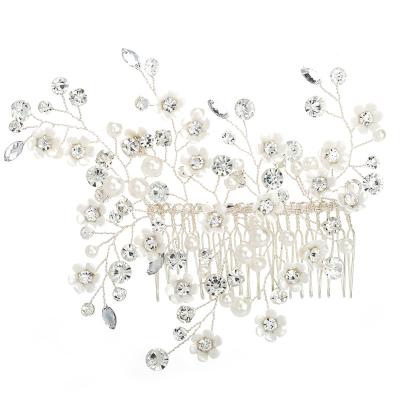 China HXC4128 Fashionable Fashion Handmade Flower Hair Combs Bridal Decorative Hair Comb Wedding Hair Accessories for sale