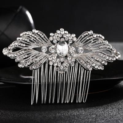 China HXC4031 Trendy Hot Selling Fashion Foil Hair Comb Bridal Crystal Hair Comb Wedding Hair Accessories for sale