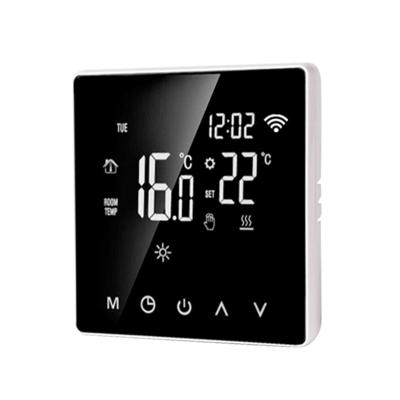 China Weekly Schedule/Power Off Memory Floor Heating Electric Thermostat Work With Alexa Google Home Smart WIFI 16A 200-240V Control External Temperature Controller for sale