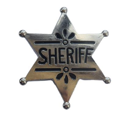 China New Design China 202 Sheriff Badge Iron Material With Enamel Outdoor Toy Badge for sale