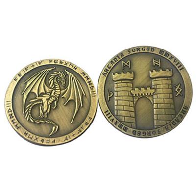 China Hot Sale China Commemorative Gold Challenge Coins Custom Metal Embossed Blank Challenge Coin for sale