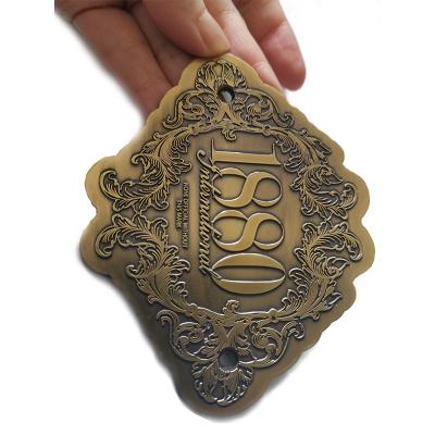 China China Customized Metal Furniture Label Metal Label For Home Furnishing And Wooden Door Label for sale