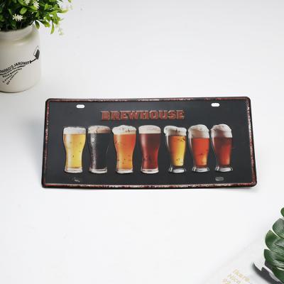 China Retro Creative China Metal Decoration Wall List Brewery Plaque for sale