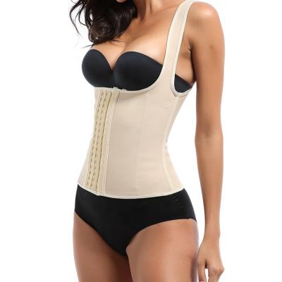 China Wholesale Price Breathable Naked Latex 9 Waist Trainer Corsets Women Shaper Steel Boned Vest for sale